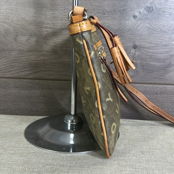 Dooney & Bourke Signature Monogram Leather and Coated Canvas Crossbody Bag - Picture 3 of 11